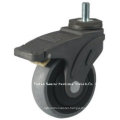Caster Wheel Conductive Medical TPR Caster (Threaded stem with brake type)